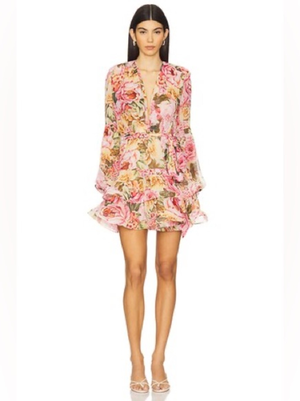Bronx and Banco Bedouin Mini Dress in Rose Floral